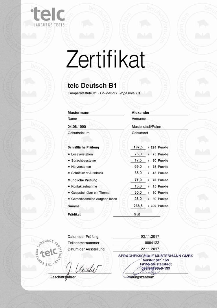 TELC Deutsch Zertifikate​