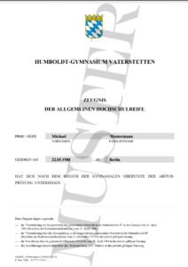 Abiturzeugnis